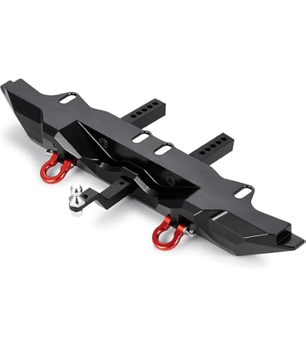Zouminy Pare-chocs Arrière Métal LED Pour Traxxas TRX-4 SCX10 II 90046 – Attelage Remorque & Look Réaliste 1/10 RC Crawler