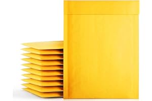 packbabol Kraft Bubble Mailers 6x10 Inch 50 Pcs,Small Self-Sealing Mail Shipping Bags,Yellow Padded Envelopes #0