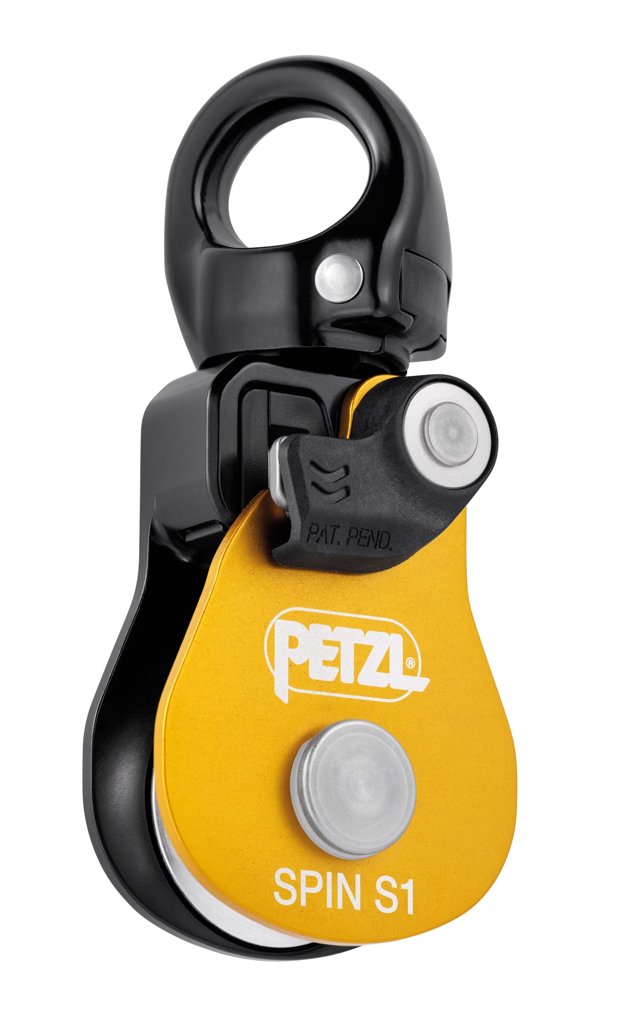 Petzl, Spin S1, High Efficiency Pulley With Swivel, Yellow, U, Unisex-Adult