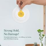 WINSOME Disc Plate Hangers 2 inch Self Adhesive 5 Pack Wall Plate Holders view 2