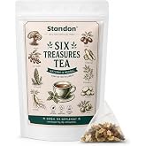 Stondon Ginseng Six Treasure Tea Kidney Tea,Formula Caffeine Free Herbal Tea,Traditional Chinese Herbal Kidney Cleanse Detox Repair for Women &amp; Men(30 Bags)