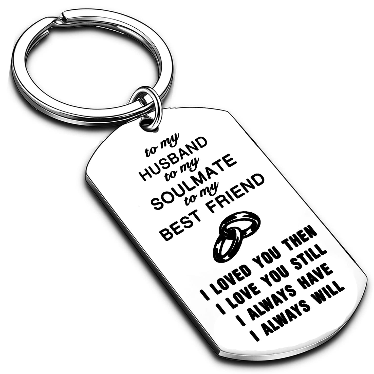 Nimteve Husband Gifts from Wife Valentine's Day Gifts Anniversary Husband Birthday Gifts Husband Keyring Hubby Keychain (to my husband)