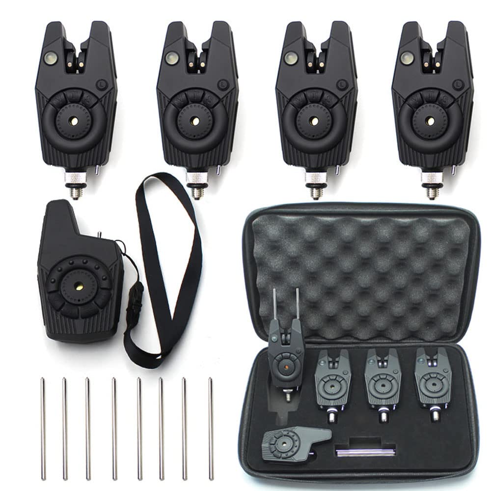 Rigtrip Carp Fishing Bite Alarm Set with Remote Receiver Indicator Alert for Carp Fishing