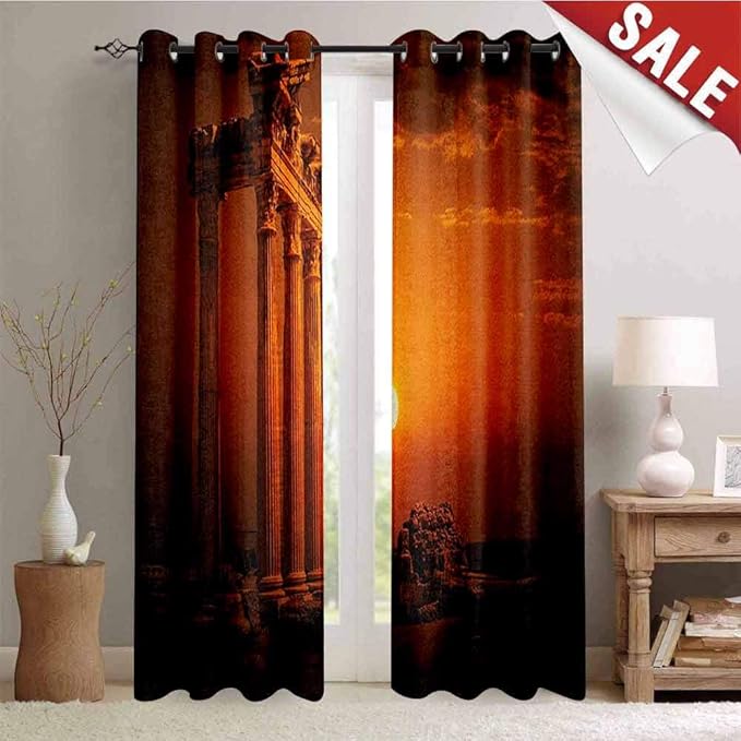 Flyerer Ancient, Waterproof Window Curtain, Antique Ancient Style Rome