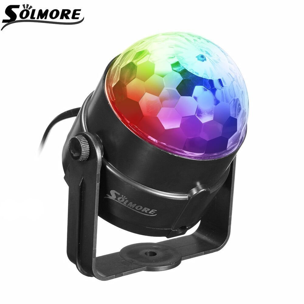 SOLMORE Mini bola mágica lámpara etapa Disco Club DJ luz activado por
