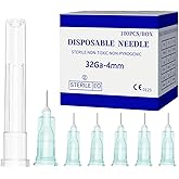 PENACUL 32 Gauge 4mm Luer Lock Lab Needle, Sterile, Pack of 100 (32Ga-4mm)