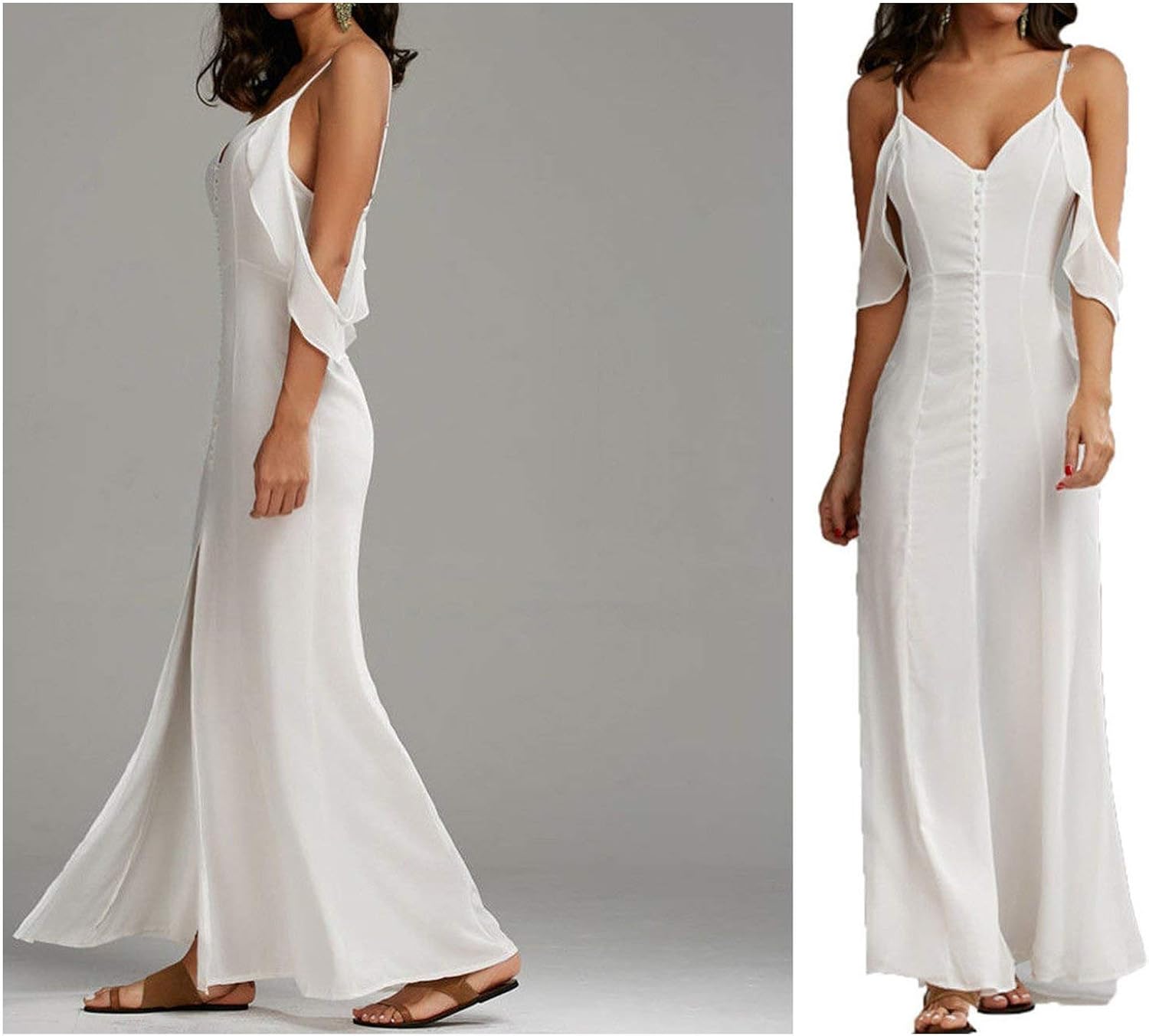 white sleeveless sundress