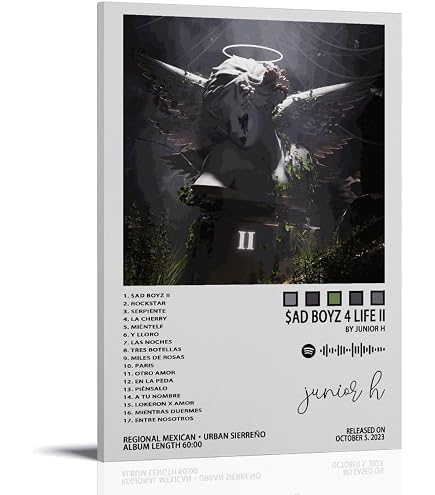 Amazon.com: PIPIZA Junior H Poster $ad Boyz 4 Life II Album Music