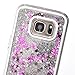 Galaxy S7 Edge Case, Pansonite 3D Creative Design Flowing Liquid Shiny Bling Sparkle Stars Glitter Star Transparent Quicksand Hard Case Cover for Samsung Galaxy S7 Edge (Silver)