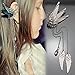 Leaf Ear Chic Black Fairy Elf Pixie Angel Wing Long Chain Fancy Dress Ear Cuff Earring