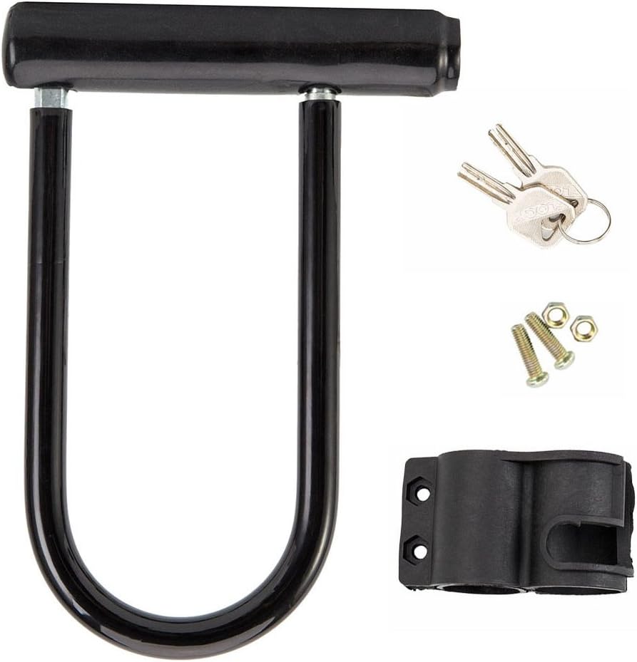 Everso U字ロック シャックルロック 自転車鍵 カギ式 ブラケット付 自転車 鍵 盗難防止 クロスバイク オートバイ ブラケット バイク用ロック 車 バイク Amazon