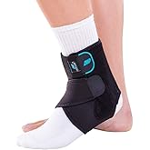 DonJoy DA161AB01-BLK-S, M Stabilizing Ankle Brace, Lightweight Low Profile, Dual Compression Strap for Strain, Sprain, Arthritis, 7.5" to 9.5"