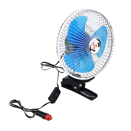 Sedeta® 12V / 24V tragbarer Autofan Innen-Armaturenbrett-Miniklammer-Kühlenkühler-oszillierende Fans