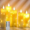 Bougies LED Avec Télécommande - Flamme 3D Réaliste, 5 Tailles, Minuterie Et Réglage Luminosité - Sécurité Sans Flamme