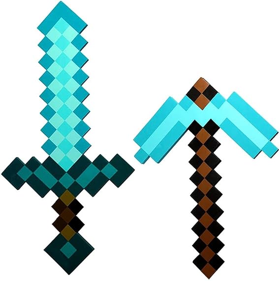 Minecraft Diamant Bleu Epee Et Pioche Ensemble Amazon Ca Vetements Et Accessoires