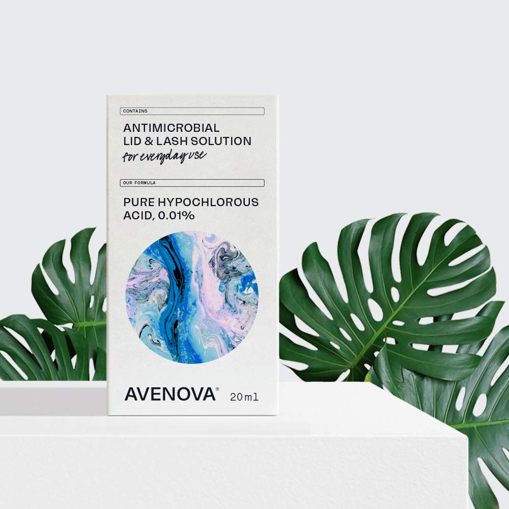Avenova Antimicrobial Eyelid and Lash Cleanser - Soothing Formula, Effective Relief from Irritation, Dry Eyes, Styes and Blepharitis, Pure and Gentle Hypochlorous Acid Spray, 20mL (0.68 oz) : Beauty