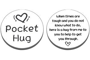 DELUJOUBERST Pocket Hug Gift Christmas Stocking Stuffers for Women Friends When Times Are Tough Little Keepsake Inspirational Encouragement Gifts for Son Daughter Birthday Gifts from Mom Dad Think of You Gifts