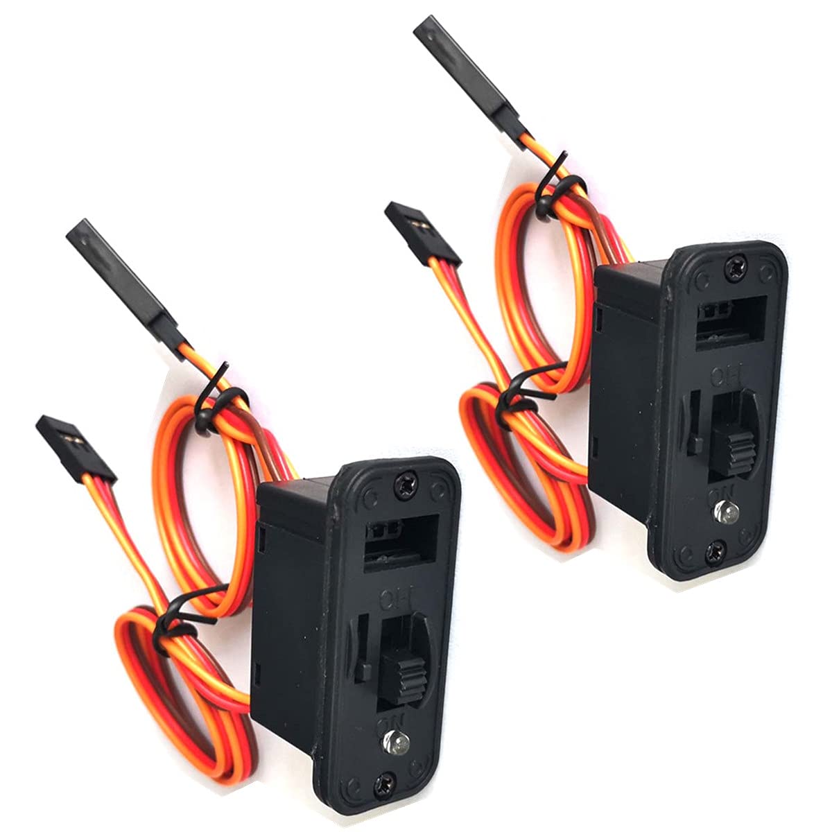 Photo 1 of DEVMO 2 Pack JR Style Heavy Duty On/Off Switch with Bright LED and Charge Port RC Products