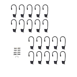 Hook & Cord - Metal Plastic-Coated Spring Hooks