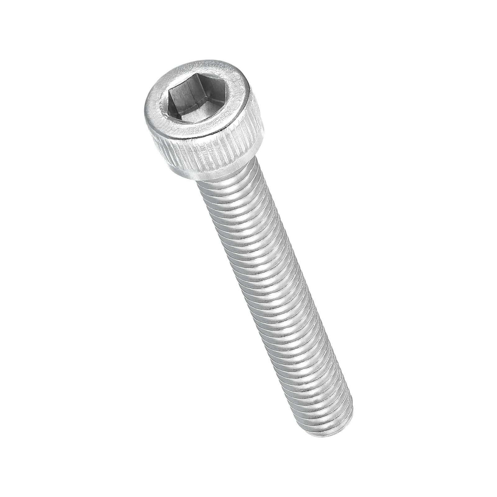 METALLIXITY Socket Head Cap Screw(M6-1x35mm)20Pcs, 304 Stainless Steel Allen Socket Drive Metric - Machine Internal Hex Screw UNC Coarse Thread, Silver Tone