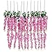 Luyue 3.18 Feet Artificial Silk Wisteria Vine Ratta Silk Hanging Flower Wedding Decor,6 Pieces,(Color-4)