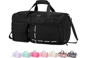 MAXTOP Gym Bag for Women Men Travel Duffle Bag Large Capacity Carry On Weekender Overnight Bag With Shoe Compartment Gym Tote Dry Wet Separation Duffel Bag for Travel