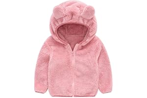 JESKIDS Toddler Girls Boys Fleece Hoody Jacket Zip Up Teddy Coat Warm Winter Outwear