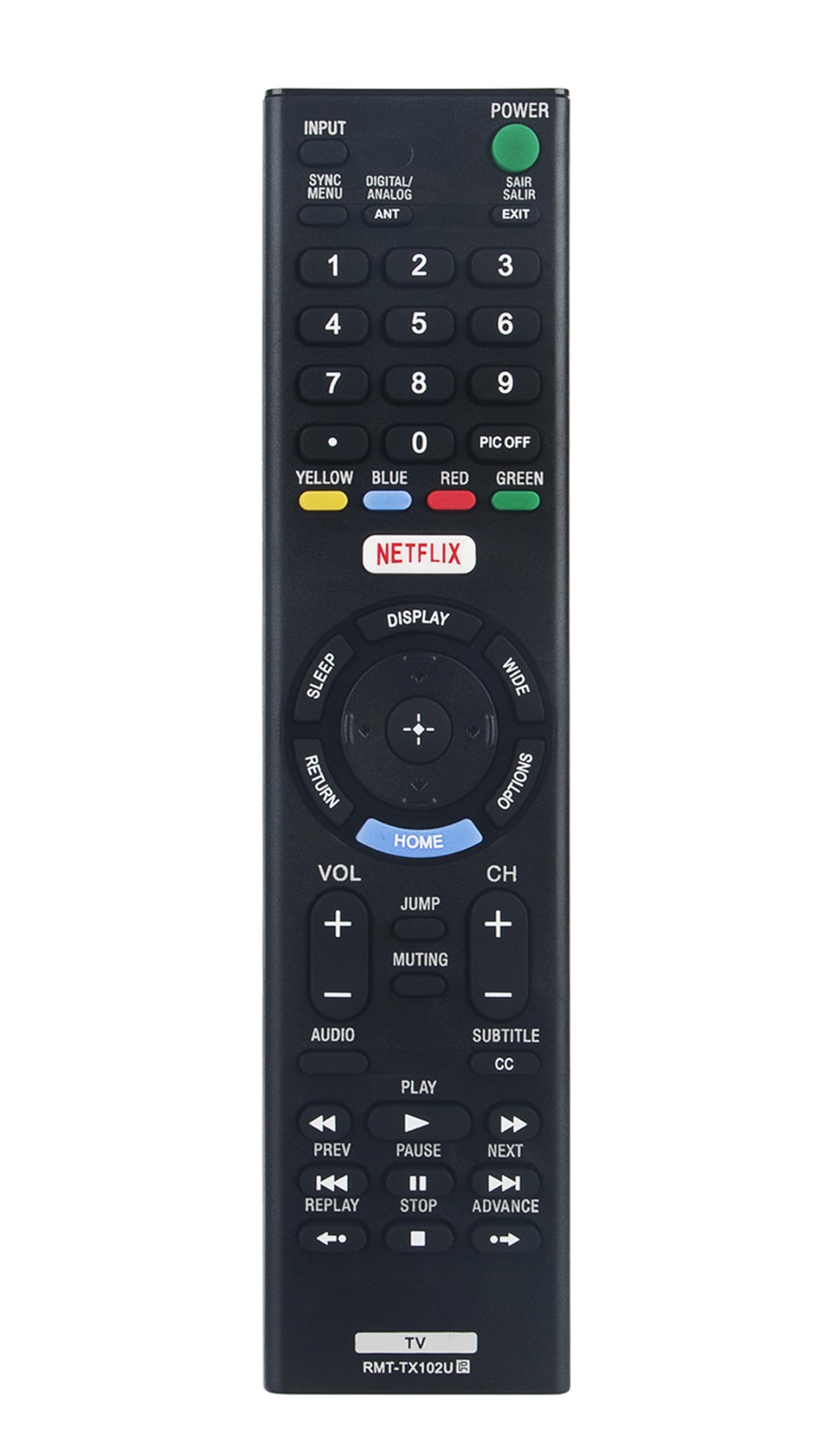 Photo 1 of New RMT-TX102U Replaced Remote fit for Sony TV KDL-32R500C KDL-40R510C KDL-40R530C KDL-40R550C KDL-48R510C KDL-48R530C KDL-48R550C 149298011 KDL40R550C KDL48R510C KDL-48W650D KDL-40W650D KDL-32W600D