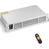Kickspace Heater 1500W Toe Kick Heater with Thermostat, White, HTA15-ULTRA | Remote Included, Built-In Thermostat, 4" Tall for Under Cabinet &amp; Vanity, Overheat Protection, Rust-Resistant Housing