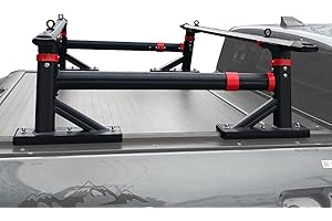 ISTUNT KAJIMOTOR Pickup Truck Bed Rack Ladder Universal Adjustable-Height Length Extendable Heavy Duty Truck Ladder Racks Cargo Bar No Drilling Required for Silverado Ram Tundra F150