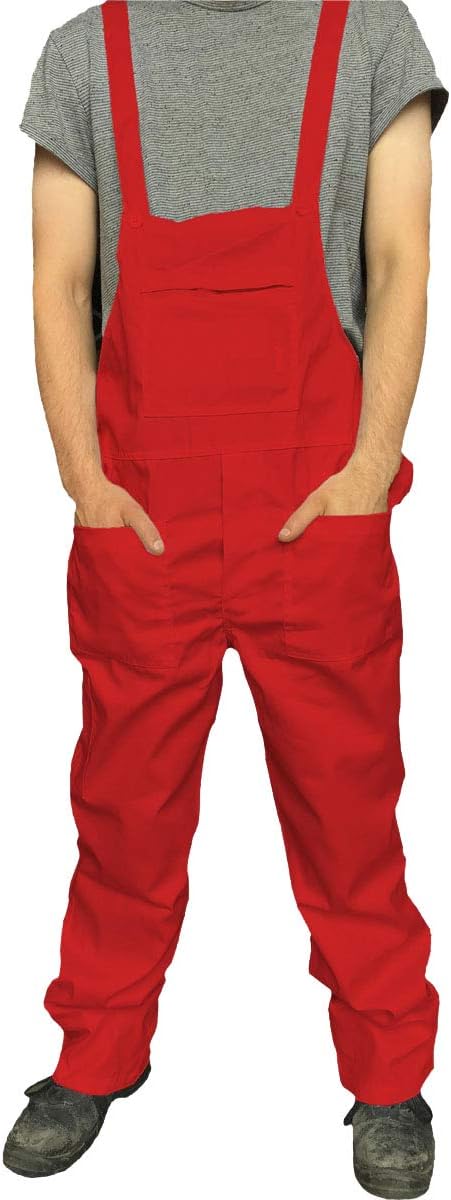 StandSafe Mens Bib and Brace Work Overalls Plain Dungarees