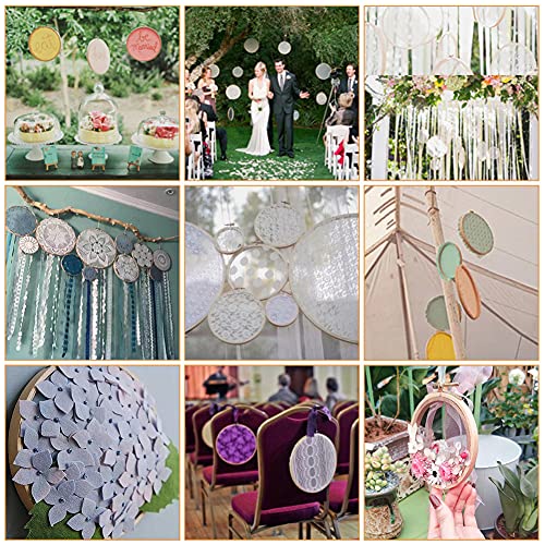 BigOtters 12PCS 3 Inch Embroidery Hoops Set, Bamboo Circle Cross Stitch Hoop Ring Tiny Embroidery Hoop Mini Embroidery Hoop Bulk for DIY Art Craft Handy Sewing