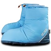 QEZER Down Booties for Men and Women Keep Warm Foot Warmers Camping Slippers Winter Camping Socks