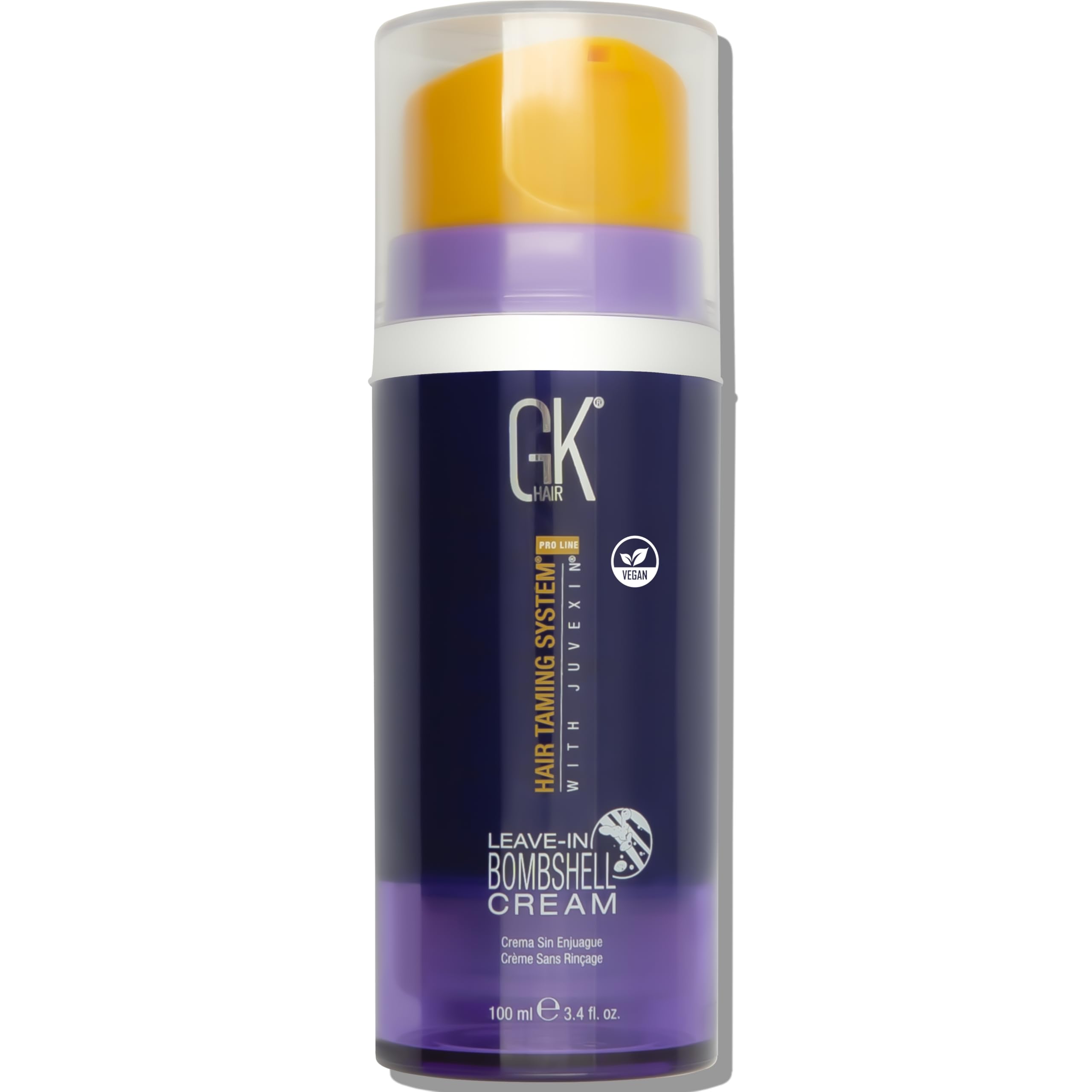 GK HAIR Bombshell Purple Leave In Cream 100ml- Removes Yellow Brassy for Blonde Damaged Hair Conditioning & Smoothing | Moisturizing & Hydrating | Frizz Control | Prevents Flyaways