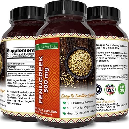 Increase Breastmilk Supply Fast – Natural Fenugreek Seed Herb Capsules – Support + Enrich Nursing + Breastfeeding + Pumping Mothers Breast Milk Production – Lactation Supplement