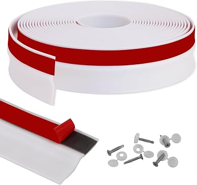 Gaahing Garage Door Seal Strip 10m White Weather Stripping Universal Adhesive