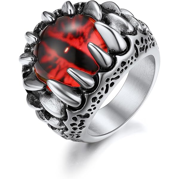 アクセサリー inipi skull claw Halloween Punk Gothic Dragon Claw Devil Eye Ring