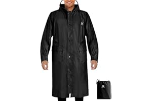 ANYOO Hood Rain Poncho Waterproof Lightweight Raincoat for Men Women Adult with Pocket for Hiking Camping Outdoor Activities