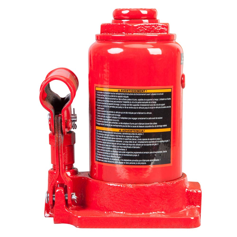 BIG RED T91207A Torin Hydraulic Stubby Low Profile Welded Bottle Jack, 12 Ton (24,000 lb