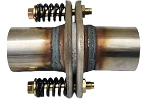 SUISFLXGRO Exhaust Flex Spring Flanges 100% 409L Stainless, Spring Joint For Aftermarket (2"X6")