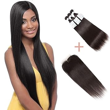 Amazon Com 10a Brazilian Virgin Straight Human Hair 3 Bundles