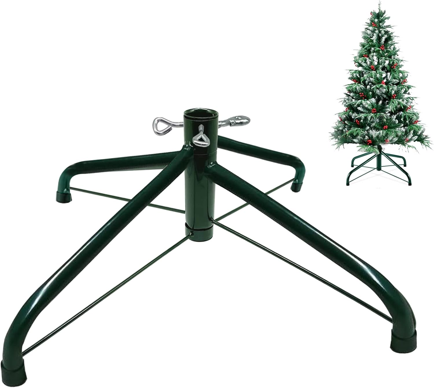 Tree Stands - GothicBride Christmas Tree Stand, 60cm Portable Iron Metal Christmas Tree Stand for Fake Trees Less Than 1.57