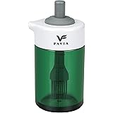 FAVIA Olive Oil Dispenser Bottle Non-Drip Spout Condiment Container 120ml with Silicone Brush for BBQ Grill Kitchen BPA Free