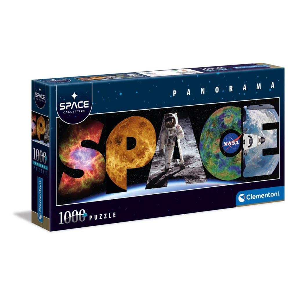 Clementoni - 39638 - Puzzle Space Collection panorama - jigsaw puzzle 1000 pieces - puzzle space, Made in Italy, jigsaw puzzle for adults