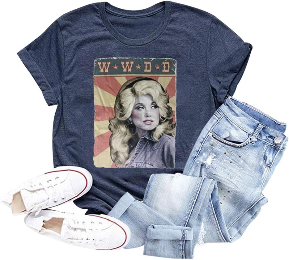Women Vintage Shirt Retro Graphic Tee Tops Short Sleeve Summer Casual T-Shirt Lady Outfit