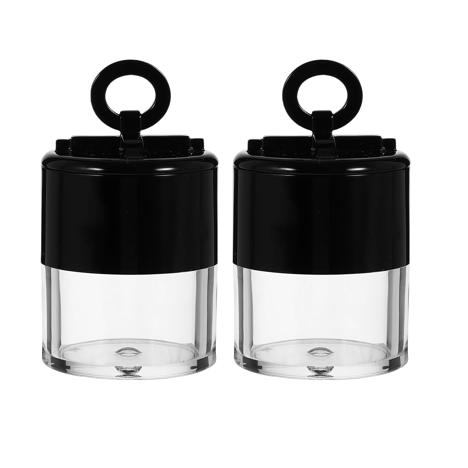 2Pcs 10g/0.34oz Empty Refillable Loose Powder Case with Sifter Mirror Sponge Puff Portable Cosmetic Container for Blusher Makeup Storage