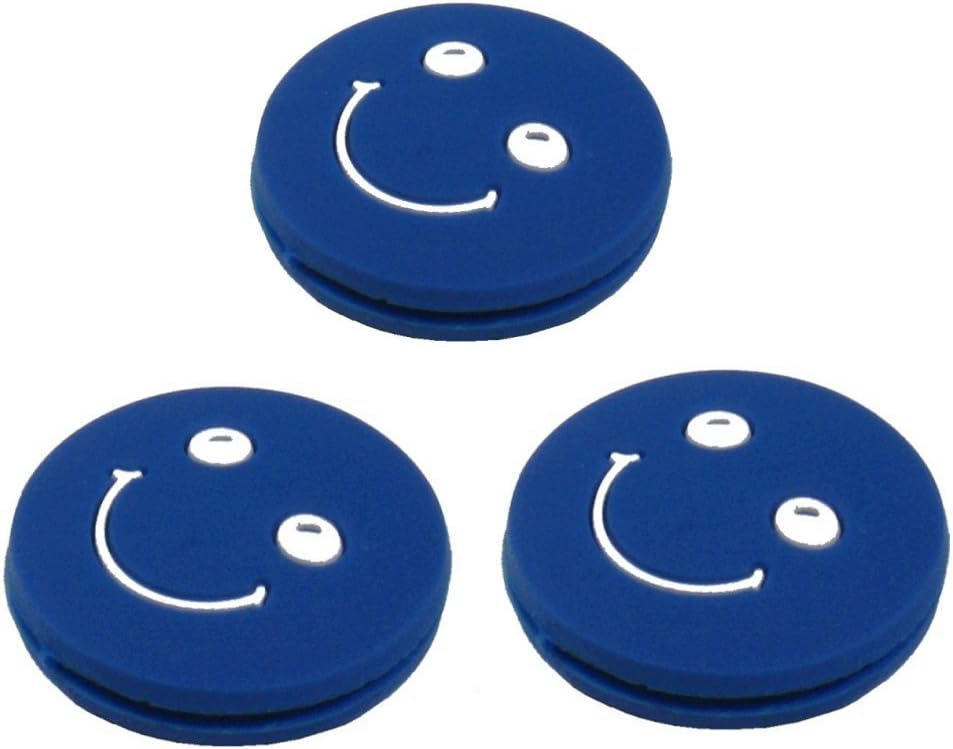 Tennis Vibration Dampener - Smiley Happy Face - 3 Pack - Choice of Colors