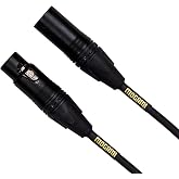 Mogami Gold Studio 03 XLR to XLR Quad Conductor Patch Cable 3 feet with Gold Contacts, XLRM-XLRF Connectors, Pro Audio Noise-Free