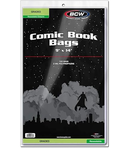 Amazon.com : BCW Graded Mylar Comic Book Bags - 25ct | Archival