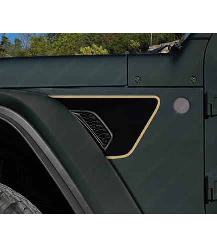 2 Tone Stingray Fender Vent Vinyl Decal Sticker Compatible with and Fits Jeep Wrangler JL/Jeep Gladiator JT 2018-2024 - Any Color You Want - Set of Two